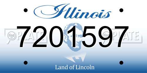 7201597 Illinois License Plate