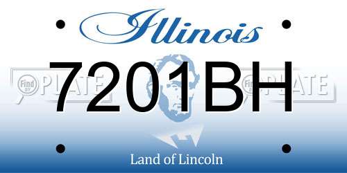 7201BH Illinois License Plate