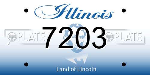 7203 Illinois License Plate