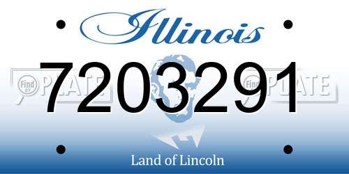 7203291 Illinois License Plate