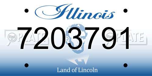 7203791 Illinois License Plate