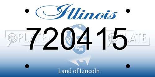 720415 Illinois License Plate