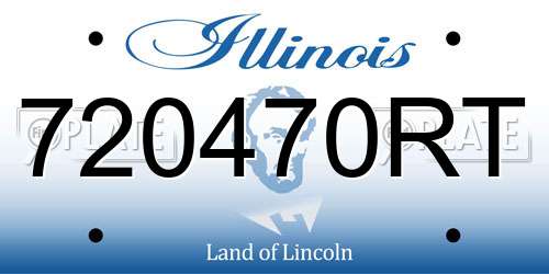 720470RT Illinois License Plate