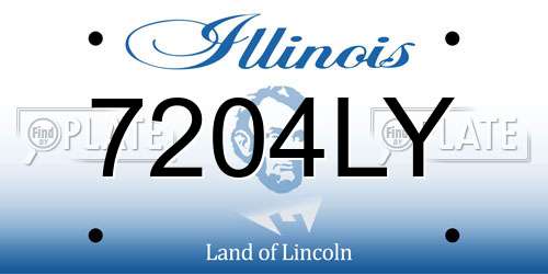 7204LY Illinois License Plate