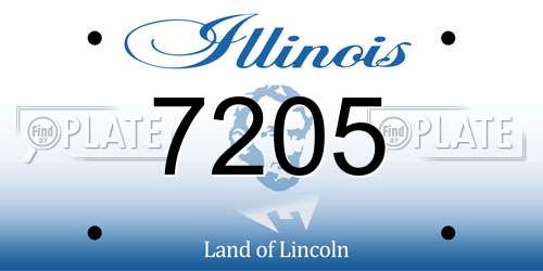 7205 Illinois License Plate