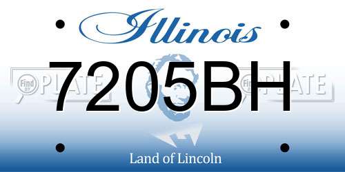 7205BH Illinois License Plate