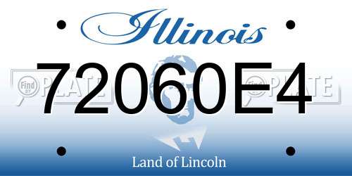 72060E4 Illinois License Plate