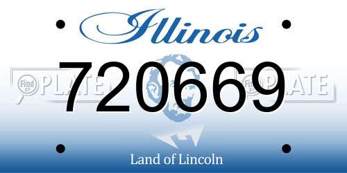720669 Illinois License Plate
