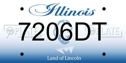 7206DT Illinois License Plate