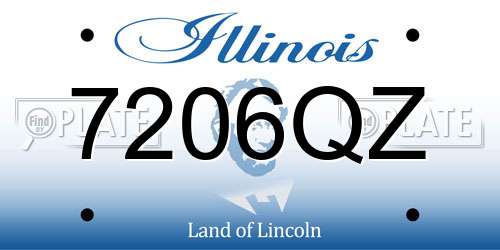 7206QZ Illinois License Plate