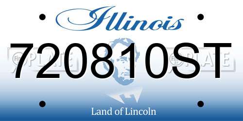 720810ST Illinois License Plate