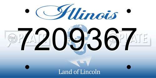 7209367 Illinois License Plate