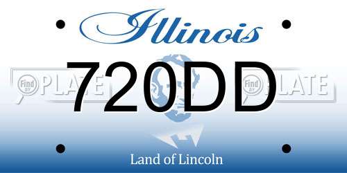 720DD Illinois License Plate