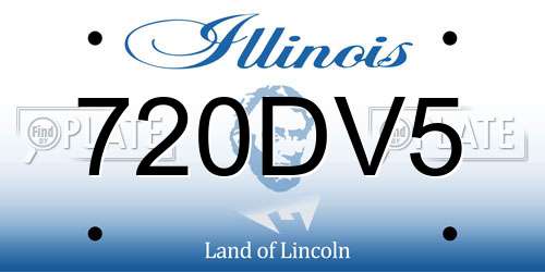 720DV5 Illinois License Plate
