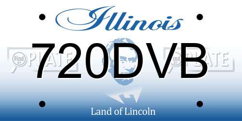 720DVB Illinois License Plate