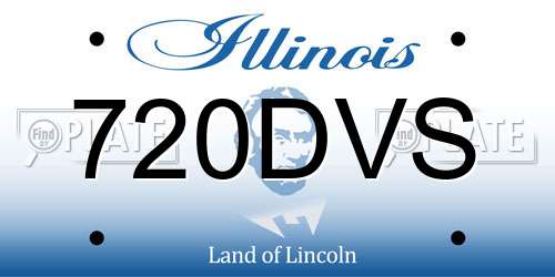 720DVS Illinois License Plate