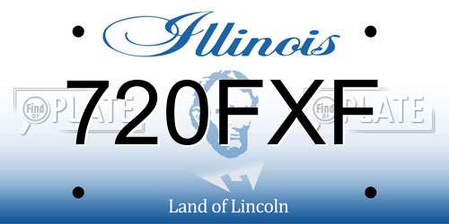 720FXF Illinois License Plate