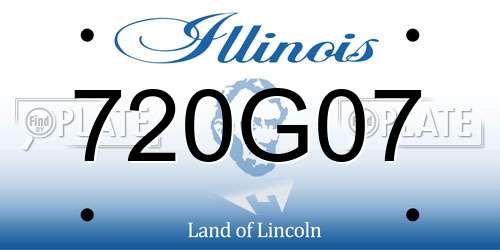 720G07 Illinois License Plate