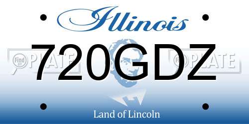 720GDZ Illinois License Plate