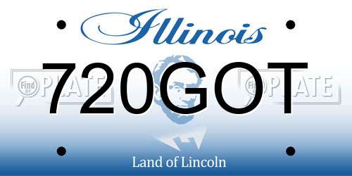 720GOT Illinois License Plate