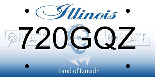 720GQZ Illinois License Plate