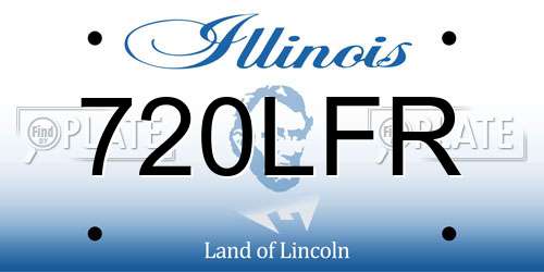 720LFR Illinois License Plate