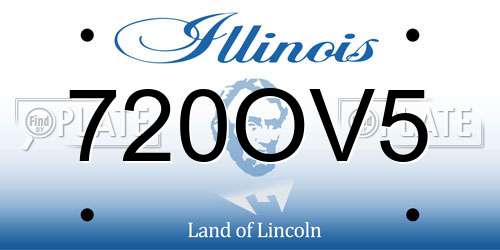 720OV5 Illinois License Plate