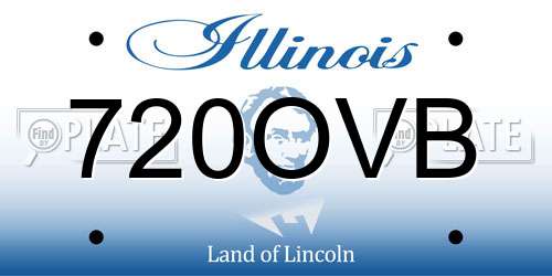 720OVB Illinois License Plate