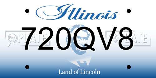 720QV8 Illinois License Plate