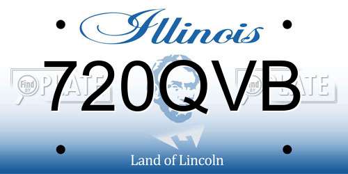 720QVB Illinois License Plate