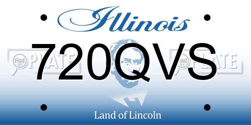 720QVS Illinois License Plate