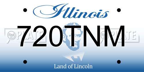 720TNM Illinois License Plate