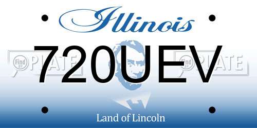 720UEV Illinois License Plate