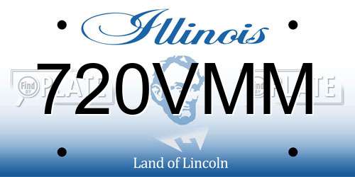 720VMM Illinois License Plate