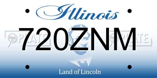 720ZNM Illinois License Plate