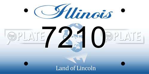 7210 Illinois License Plate