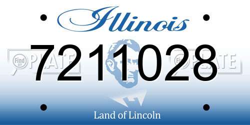 7211028 Illinois License Plate