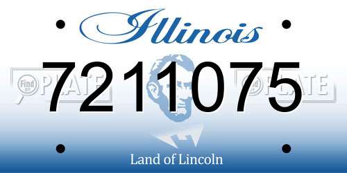 7211075 Illinois License Plate