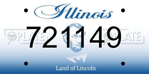 721149 Illinois License Plate