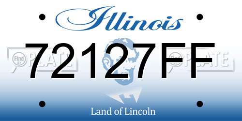 72127FF Illinois License Plate