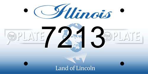 7213 Illinois License Plate