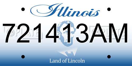 721413AM Illinois License Plate