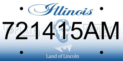 721415AM Illinois License Plate