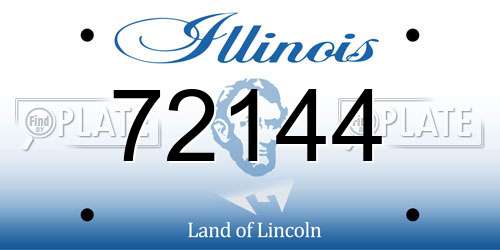 72144 Illinois License Plate