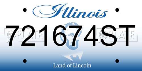 721674ST Illinois License Plate