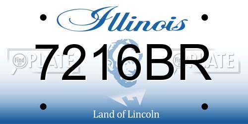7216BR Illinois License Plate
