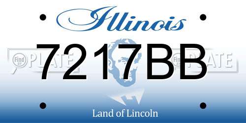 7217BB Illinois License Plate