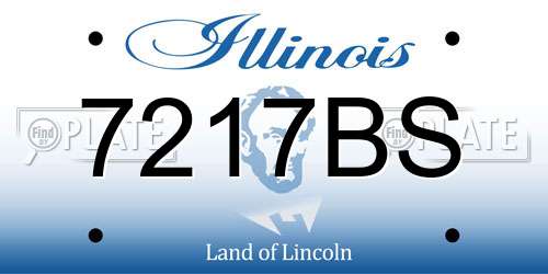 7217BS Illinois License Plate