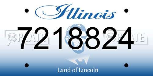 7218824 Illinois License Plate