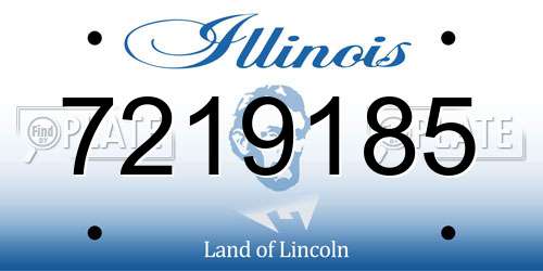 7219185 Illinois License Plate